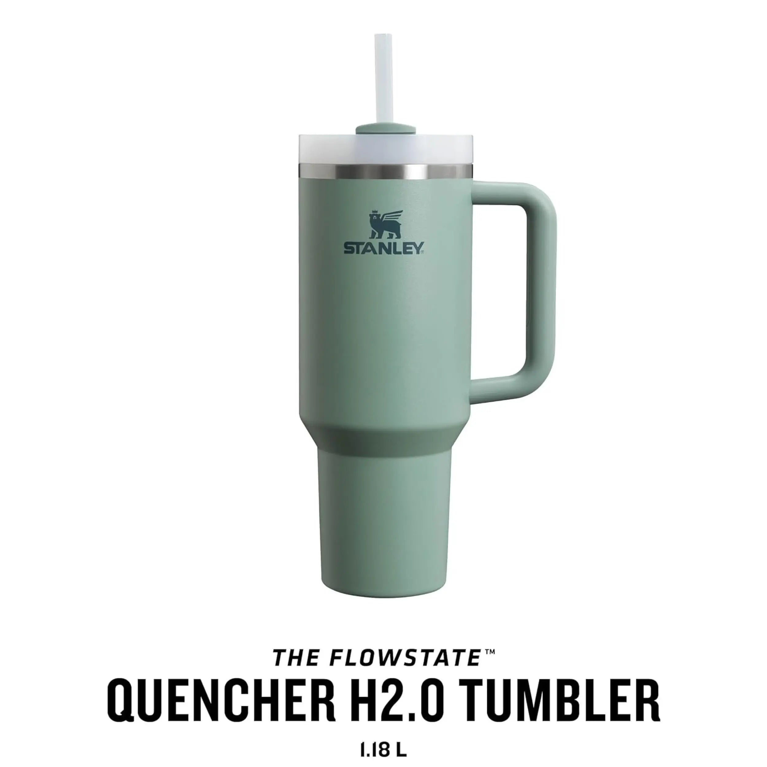 Quencher Tumbler with Lid and Straw, 40oz, Shale BayutStore